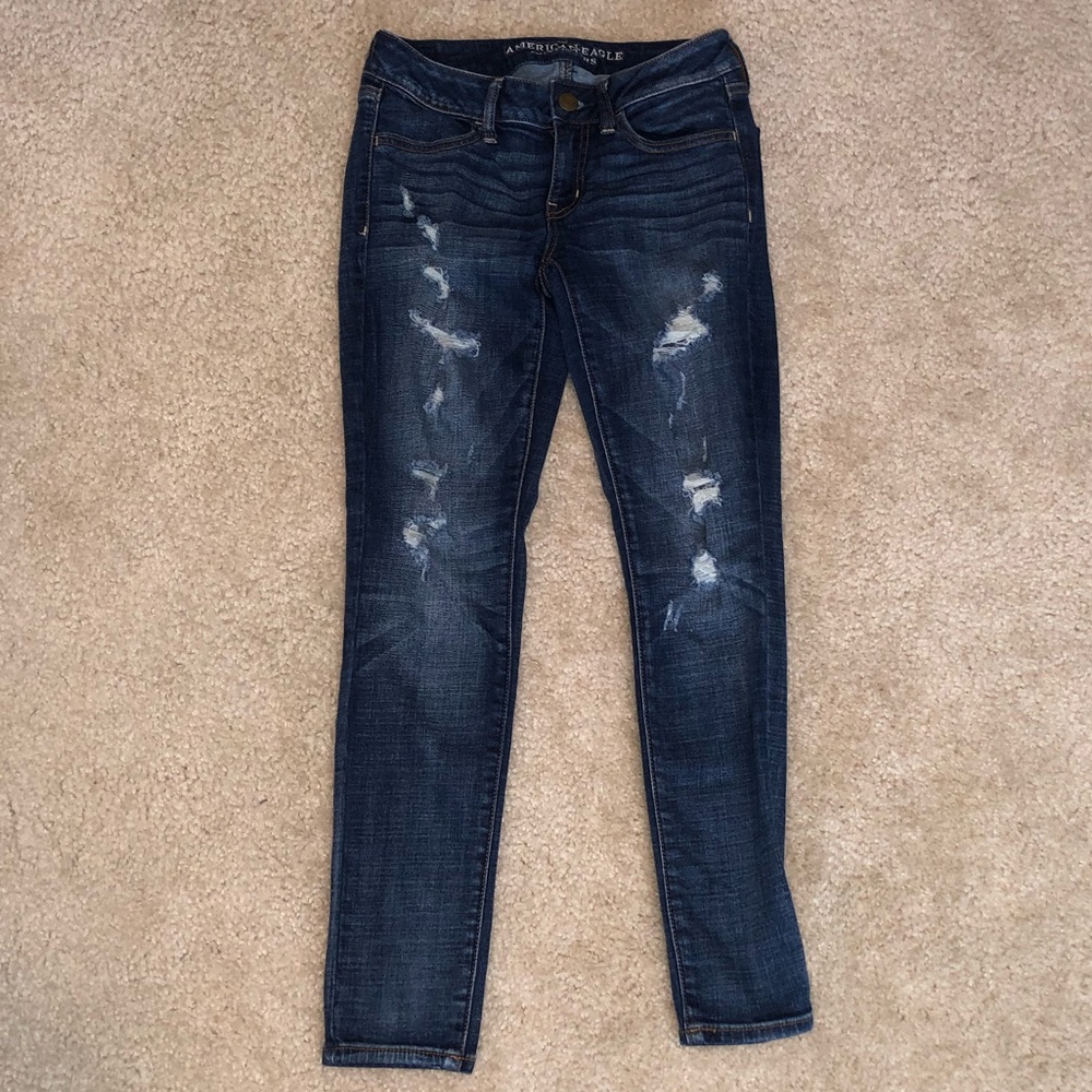 AE RIPPED JEGGINGS